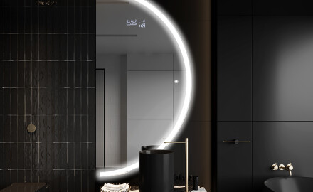 Specchio a LED Mezza Luna Moderno - Illuminazione Elegante per Bagno A222