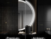 Specchio a LED Mezza Luna Moderno - Illuminazione Elegante per Bagno A223