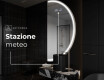 Specchio a LED Mezza Luna Moderno - Illuminazione Elegante per Bagno A223 #7