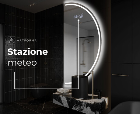 Specchio a LED Mezza Luna Moderno - Illuminazione Elegante per Bagno A223 #6
