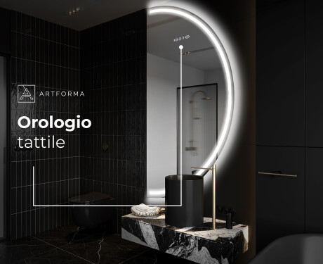 Specchio a LED Mezza Luna Moderno - Illuminazione Elegante per Bagno A223 #7