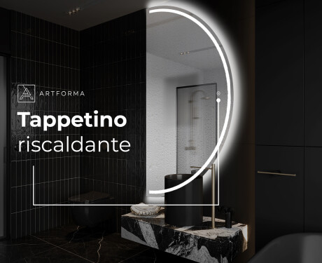 Specchio a LED Mezza Luna Moderno - Illuminazione Elegante per Bagno A223 #8