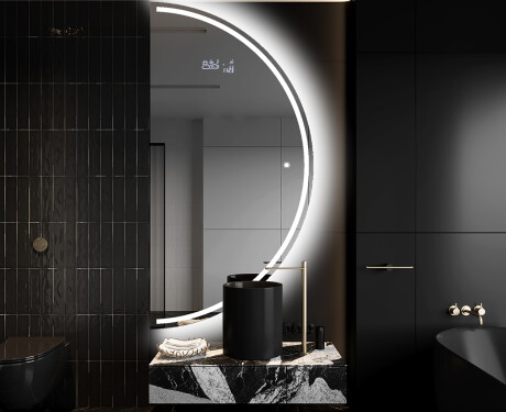 Specchio a LED Mezza Luna Moderno - Illuminazione Elegante per Bagno A223 #9