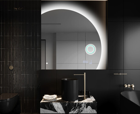 Specchio a LED Mezza Luna Moderno - Illuminazione Elegante per Bagno Q221 #10