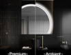 Specchio a LED Mezza Luna Moderno - Illuminazione Elegante per Bagno Q222