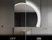 Specchio a LED Mezza Luna Moderno - Illuminazione Elegante per Bagno Q222 #3