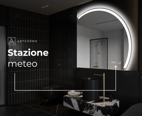 Specchio a LED Mezza Luna Moderno - Illuminazione Elegante per Bagno Q222 #7