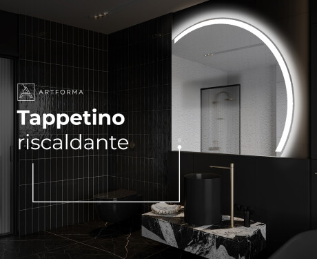 Specchio a LED Mezza Luna Moderno - Illuminazione Elegante per Bagno Q222 #9