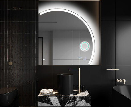 Specchio a LED Mezza Luna Moderno - Illuminazione Elegante per Bagno Q222 #10