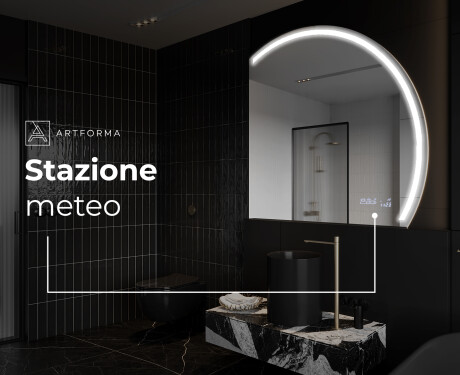 Specchio a LED Mezza Luna Moderno - Illuminazione Elegante per Bagno Q223 #8