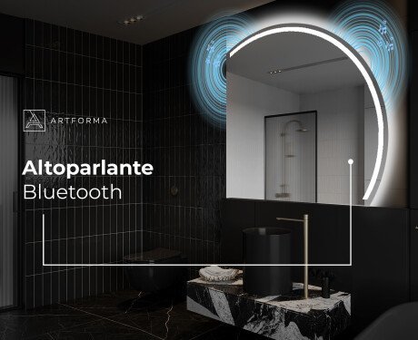 Specchio a LED Mezza Luna Moderno - Illuminazione Elegante per Bagno Q223 #6