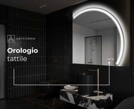 Specchio a LED Mezza Luna Moderno - Illuminazione Elegante per Bagno Q223 #8