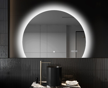 Specchio a LED Mezza Luna Moderno - Illuminazione Elegante per Bagno W221