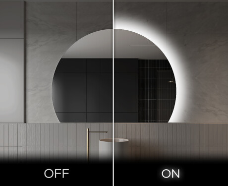 Specchio a LED Mezza Luna Moderno - Illuminazione Elegante per Bagno W221 #3