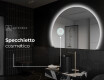 Specchio a LED Mezza Luna Moderno - Illuminazione Elegante per Bagno W221 #5