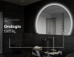 Specchio a LED Mezza Luna Moderno - Illuminazione Elegante per Bagno W221 #8