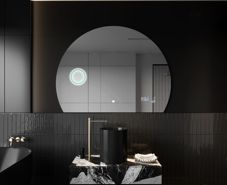 Specchio a LED Mezza Luna Moderno - Illuminazione Elegante per Bagno W221 #10
