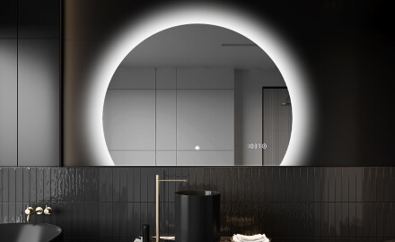 Specchio a LED Mezza Luna Moderno - Illuminazione Elegante per Bagno W221