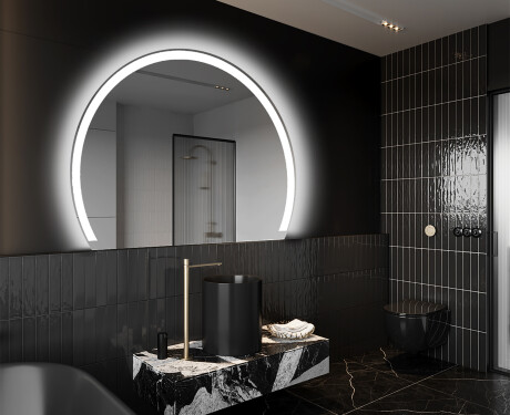 Specchio a LED Mezza Luna Moderno - Illuminazione Elegante per Bagno W222