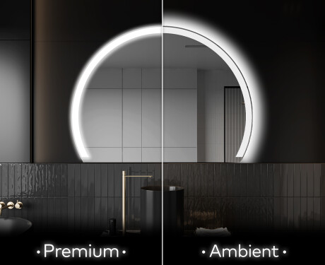 Specchio a LED Mezza Luna Moderno - Illuminazione Elegante per Bagno W222