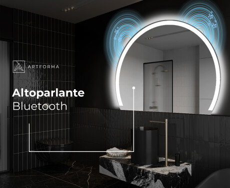 Specchio a LED Mezza Luna Moderno - Illuminazione Elegante per Bagno W222 #7