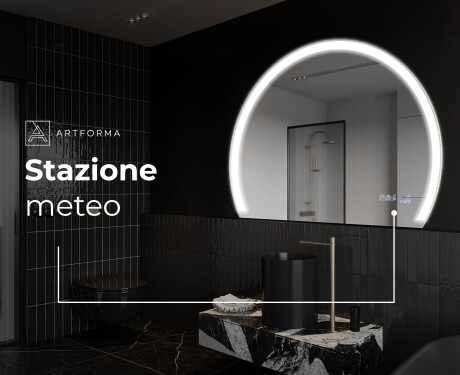 Specchio a LED Mezza Luna Moderno - Illuminazione Elegante per Bagno W222 #8