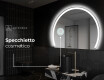 Specchio a LED Mezza Luna Moderno - Illuminazione Elegante per Bagno W222 #5