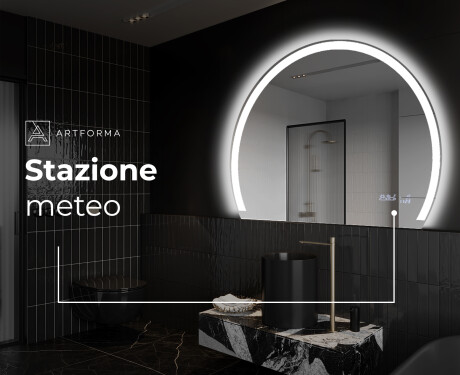 Specchio a LED Mezza Luna Moderno - Illuminazione Elegante per Bagno W222 #7