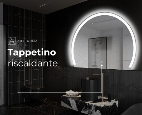Specchio a LED Mezza Luna Moderno - Illuminazione Elegante per Bagno W222 #9