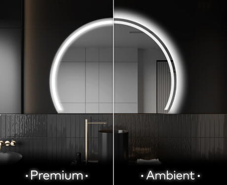 Specchio a LED Mezza Luna Moderno - Illuminazione Elegante per Bagno W223