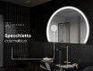 Specchio a LED Mezza Luna Moderno - Illuminazione Elegante per Bagno W223 #6