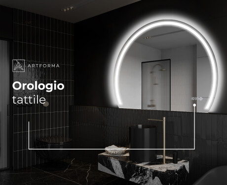 Specchio a LED Mezza Luna Moderno - Illuminazione Elegante per Bagno W223 #9