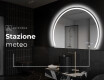 Specchio a LED Mezza Luna Moderno - Illuminazione Elegante per Bagno W223 #7