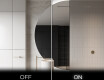 Specchio a LED Mezza Luna Moderno - Illuminazione Elegante per Bagno D221 #3