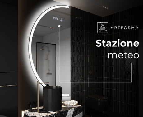 Specchio a LED Mezza Luna Moderno - Illuminazione Elegante per Bagno D222 #6
