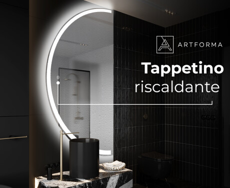 Specchio a LED Mezza Luna Moderno - Illuminazione Elegante per Bagno D222 #8