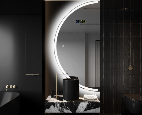 Specchio a LED Mezza Luna Moderno - Illuminazione Elegante per Bagno D222 #9