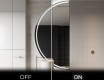 Specchio a LED Mezza Luna Moderno - Illuminazione Elegante per Bagno D223 #3