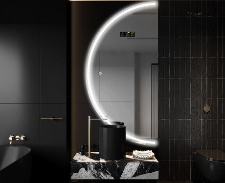 Specchio a LED Mezza Luna Moderno - Illuminazione Elegante per Bagno D223 #9