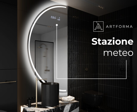 Specchio a LED Mezza Luna Moderno - Illuminazione Elegante per Bagno D223 #6