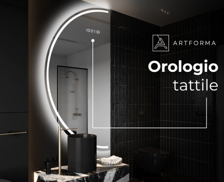 Specchio a LED Mezza Luna Moderno - Illuminazione Elegante per Bagno D223 #7