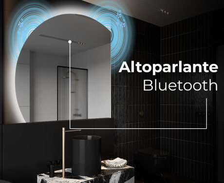 Specchio a LED Mezza Luna Moderno - Illuminazione Elegante per Bagno X221 #5