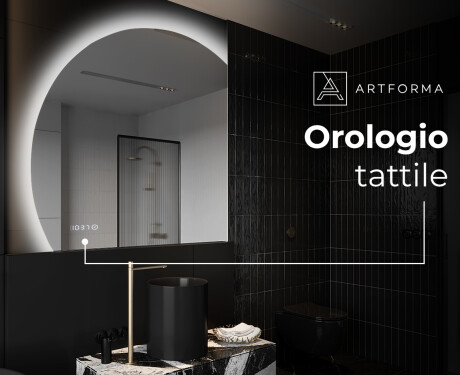 Specchio a LED Mezza Luna Moderno - Illuminazione Elegante per Bagno X221 #7