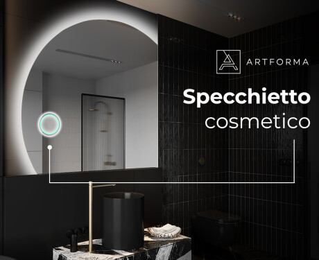 Specchio a LED Mezza Luna Moderno - Illuminazione Elegante per Bagno X221 #9