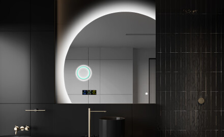 Specchio a LED Mezza Luna Moderno - Illuminazione Elegante per Bagno X221