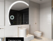 Specchio a LED Mezza Luna Moderno - Illuminazione Elegante per Bagno X222 #4