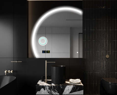 Specchio a LED Mezza Luna Moderno - Illuminazione Elegante per Bagno X222 #10