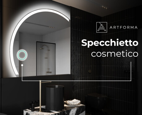 Specchio a LED Mezza Luna Moderno - Illuminazione Elegante per Bagno X222 #9