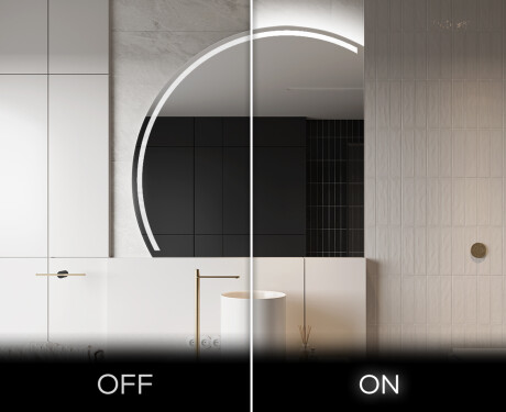 Specchio a LED Mezza Luna Moderno - Illuminazione Elegante per Bagno X223 #3