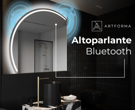 Specchio a LED Mezza Luna Moderno - Illuminazione Elegante per Bagno X223 #5